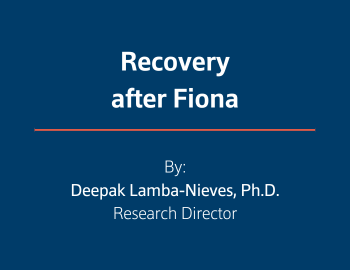 Recovery after Fiona
