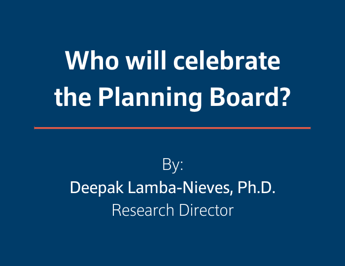 Who will celebrate the Planning Board?